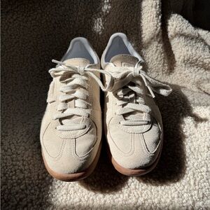 Puma Beige Suede Low-Top Sneakers